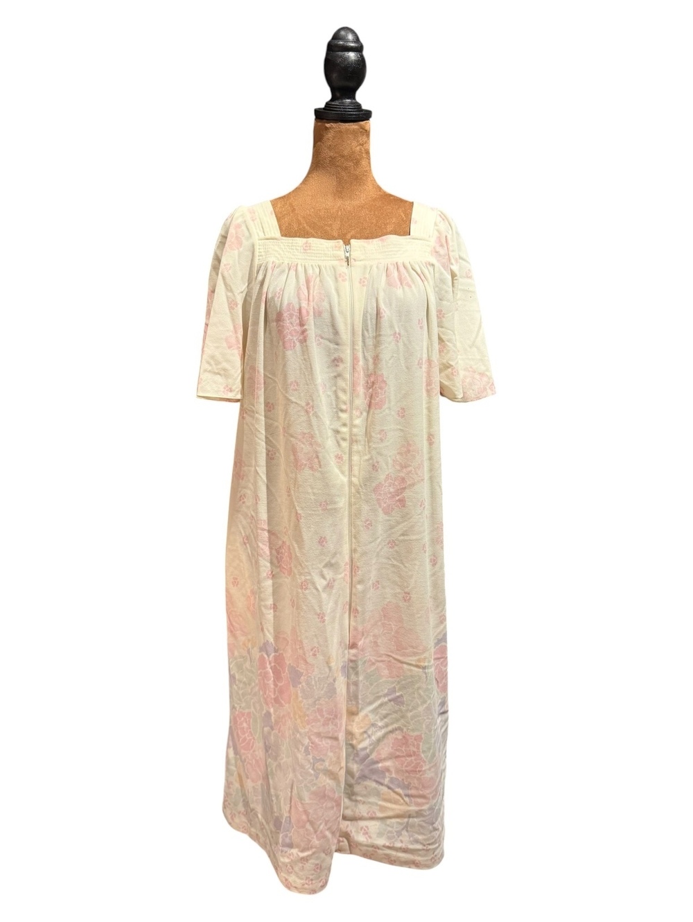 Vintage Take-Along Sears Medium Floral House Dress with Front Zipper